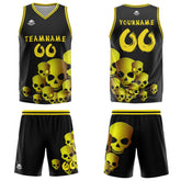 Custom Fluid Yellow Basketball Jersey Uniform Suit Printed Your Logo Name Number