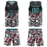 Custom Black Red Green Basketball Jersey Uniform Suit Printed Your Logo Name Number