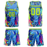 Custom Broken Neon Green Basketball Jersey Uniform Suit Printed Your Logo Name Number