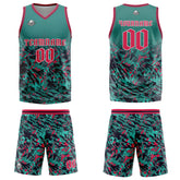 Custom Green Red Basketball Jersey Uniform Suit Printed Your Logo Name Number