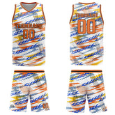 Custom White Orange Basketball Jersey Uniform Suit Printed Your Logo Name Number