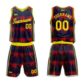 Custom Acoustic Wave Navy Basketball Jersey Uniform Suit Printed Your Logo Name Number