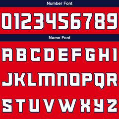 Custom Red Navy Basketball Jersey Uniform Suit Printed Your Logo Name Number