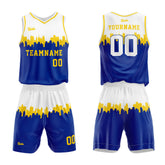 Custom White Blue Basketball Jersey Uniform Suit Printed Your Logo Name Number