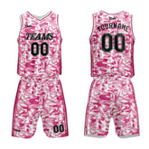 Custom Pink Basketball Jersey Uniform Suit Printed Your Logo Name Number