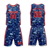 Custom Dark Blue Basketball Jersey Uniform Suit Printed Your Logo Name Number