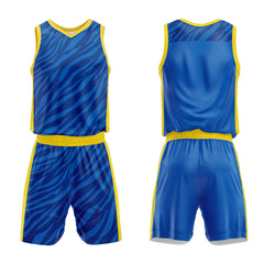 Custom Blue Basketball Jersey Uniform Suit Printed Your Logo Name Number