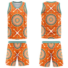 Custom Orange Basketball Jersey Uniform Suit Printed Your Logo Name Number