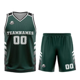 Custom Green White Basketball Jersey Uniform Suit Printed Your Logo Name Number