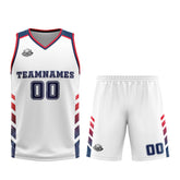 Custom White Blue Basketball Jersey Uniform Suit Printed Your Logo Name Number