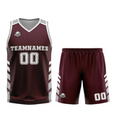 Custom Brown Grey Basketball Jersey Uniform Suit Printed Your Logo Name Number