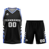 Custom Black Blue Basketball Jersey Uniform Suit Printed Your Logo Name Number