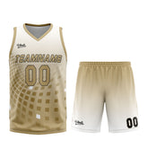 Custom White Brown Basketball Jersey Uniform Suit Printed Your Logo Name Number