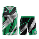 Custom Black Green Grey Basketball Jersey Uniform Suit Printed Your Logo Name Number