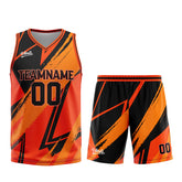 Custom Orange Black Basketball Jersey Uniform Suit Printed Your Logo Name Number