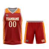 Custom Red Orange Basketball Jersey Uniform Suit Printed Your Logo Name Number