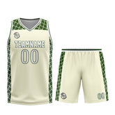 Custom Cream Green Basketball Jersey Uniform Suit Printed Your Logo Name Number