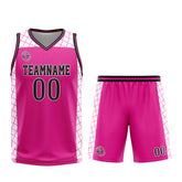 Custom Pink Black Basketball Jersey Uniform Suit Printed Your Logo Name Number