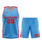 Custom Blue Red Basketball Jersey Uniform Suit Printed Your Logo Name Number