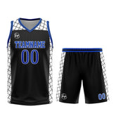 Custom Black Blue Basketball Jersey Uniform Suit Printed Your Logo Name Number