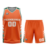 Custom Orange Green Basketball Jersey Uniform Suit Printed Your Logo Name Number