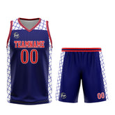 Custom Navy Red Basketball Jersey Uniform Suit Printed Your Logo Name Number