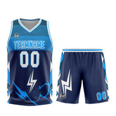 Custom Navy Blue Basketball Jersey Uniform Suit Printed Your Logo Name Number