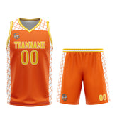 Custom Orange Yellow Basketball Jersey Uniform Suit Printed Your Logo Name Number