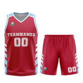 Custom Red Blue Basketball Jersey Uniform Suit Printed Your Logo Name Number