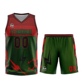 Custom Green Red Basketball Jersey Uniform Suit Printed Your Logo Name Number
