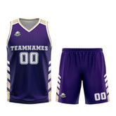 Custom Purple White Basketball Jersey Uniform Suit Printed Your Logo Name Number