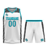 Custom White Black Blue Basketball Jersey Uniform Suit Printed Your Logo Name Number