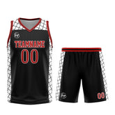 Custom Black Red Basketball Jersey Uniform Suit Printed Your Logo Name Number