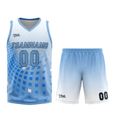 Custom White Blue Basketball Jersey Uniform Suit Printed Your Logo Name Number