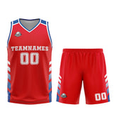 Custom Red Blue Basketball Jersey Uniform Suit Printed Your Logo Name Number