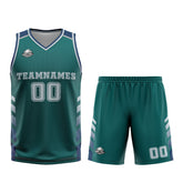 Custom Green Blue Basketball Jersey Uniform Suit Printed Your Logo Name Number