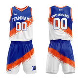 Custom Royal Orange White Basketball Jersey Uniform Suit Printed Your Logo Name Number