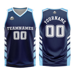 Custom Navy White Basketball Jersey Uniform Suit Printed Your Logo Name Number