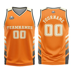 Custom Orange Cream Basketball Jersey Uniform Suit Printed Your Logo Name Number