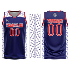 Custom Navy Red Basketball Jersey Uniform Suit Printed Your Logo Name Number