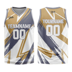 Custom Brown Grey Basketball Jersey Uniform Suit Printed Your Logo Name Number