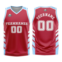 Custom Red Blue Basketball Jersey Uniform Suit Printed Your Logo Name Number