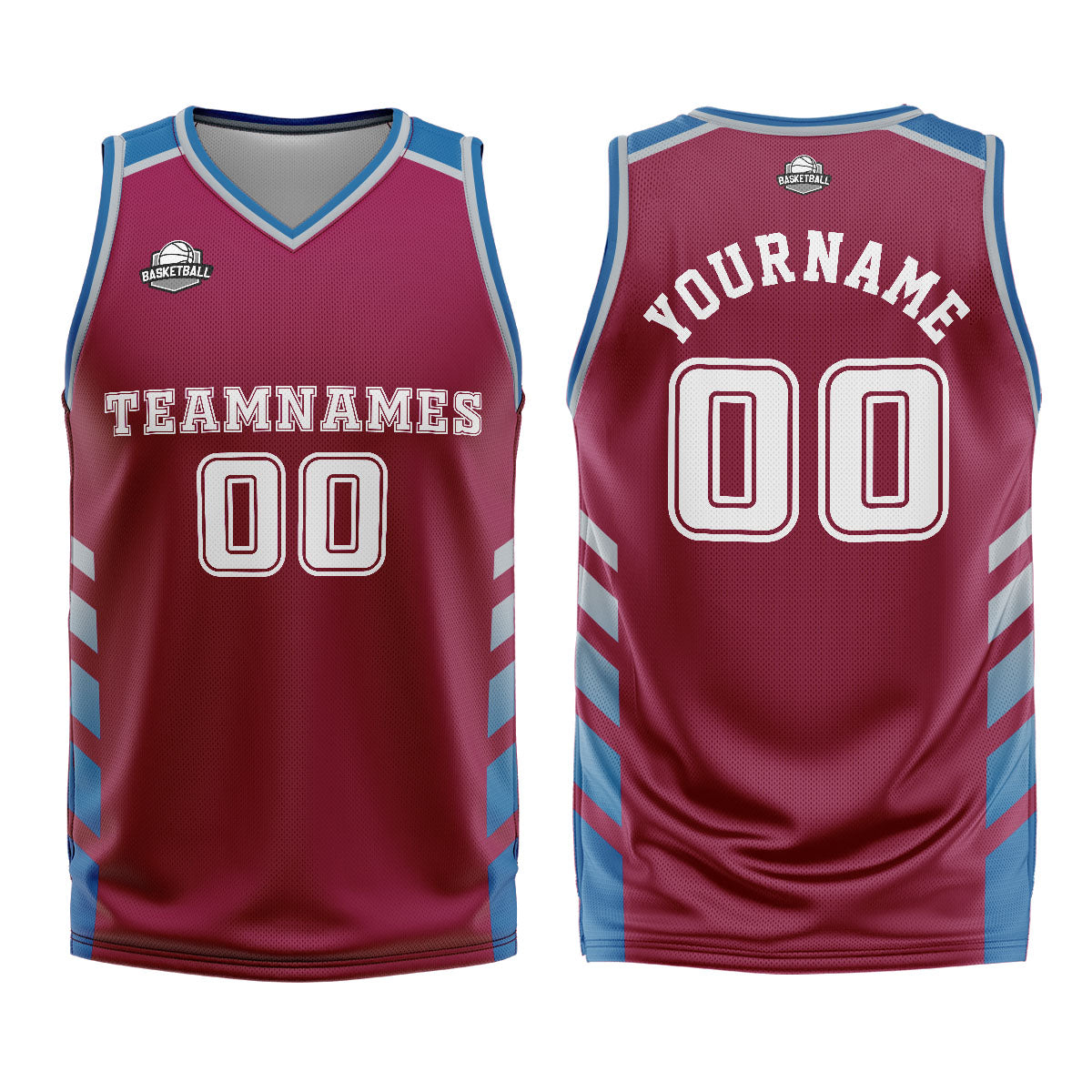 Custom Purple Blue Basketball Jersey Uniform Suit Printed Your Logo Name Number