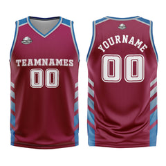 Custom Purple Blue Basketball Jersey Uniform Suit Printed Your Logo Name Number