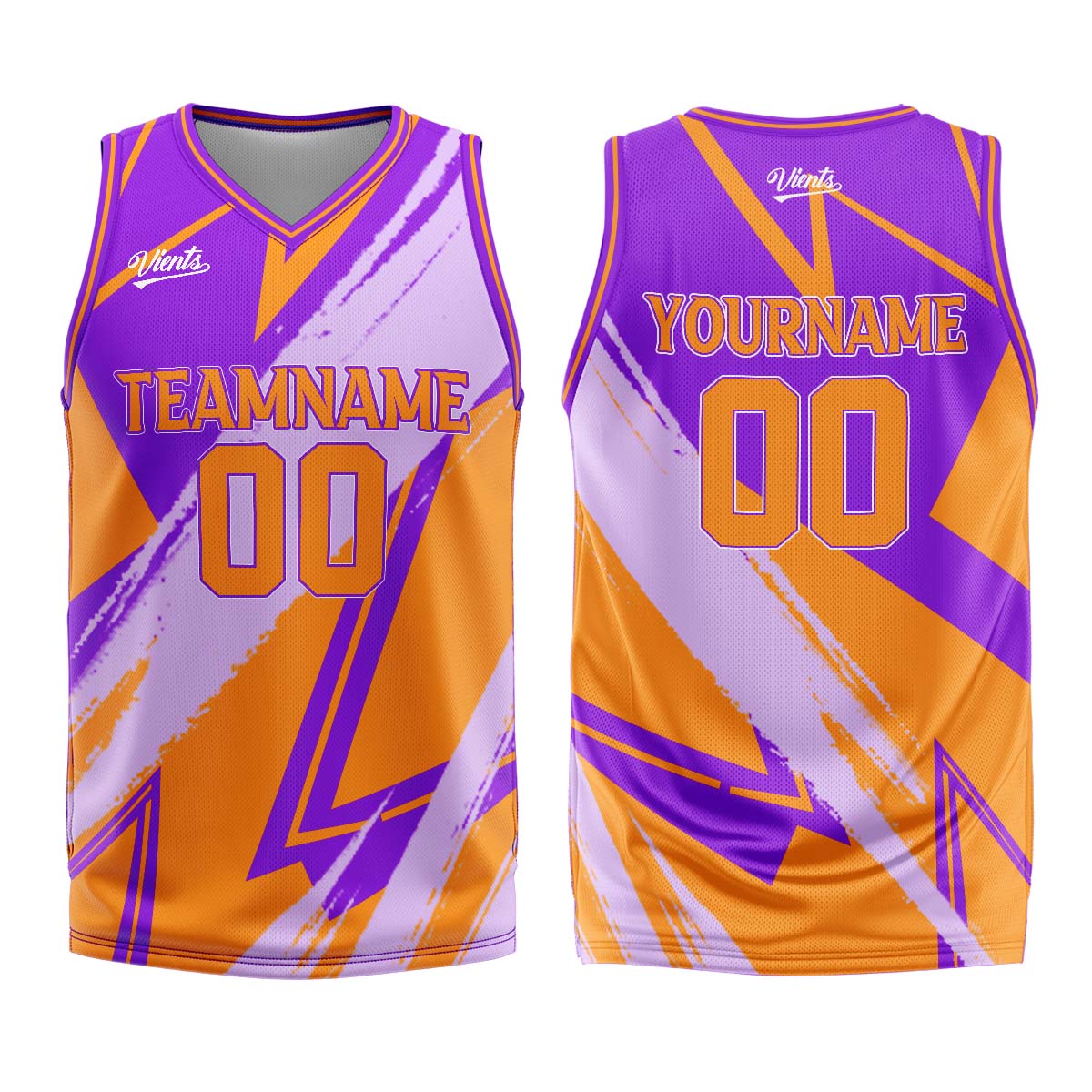 Custom Purple Orange Basketball Jersey Uniform Suit Printed Your Logo Name Number