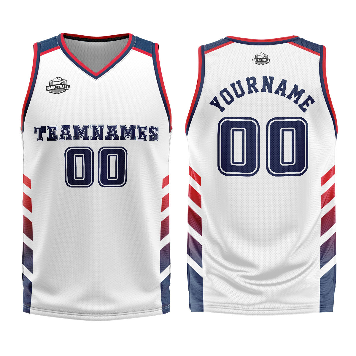 Custom White Blue Basketball Jersey Uniform Suit Printed Your Logo Name Number