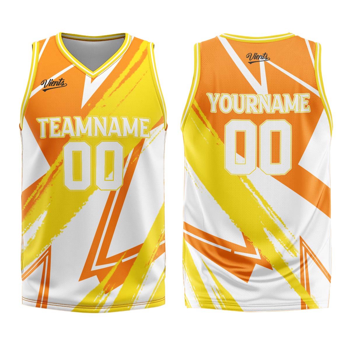 Custom Orange Yellow Basketball Jersey Uniform Suit Printed Your Logo Name Number