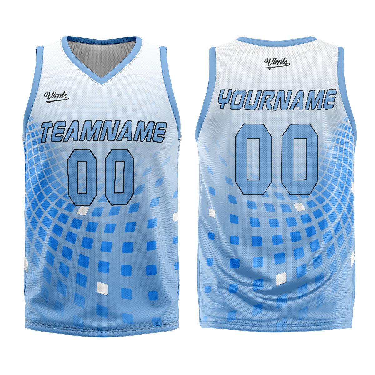 Custom White Blue Basketball Jersey Uniform Suit Printed Your Logo Name Number