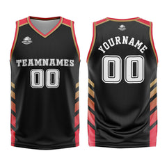 Custom Black Red Basketball Jersey Uniform Suit Printed Your Logo Name Number