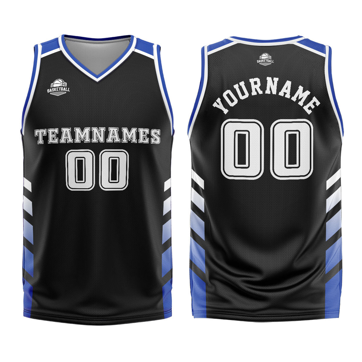 Custom Black Blue Basketball Jersey Uniform Suit Printed Your Logo Name Number